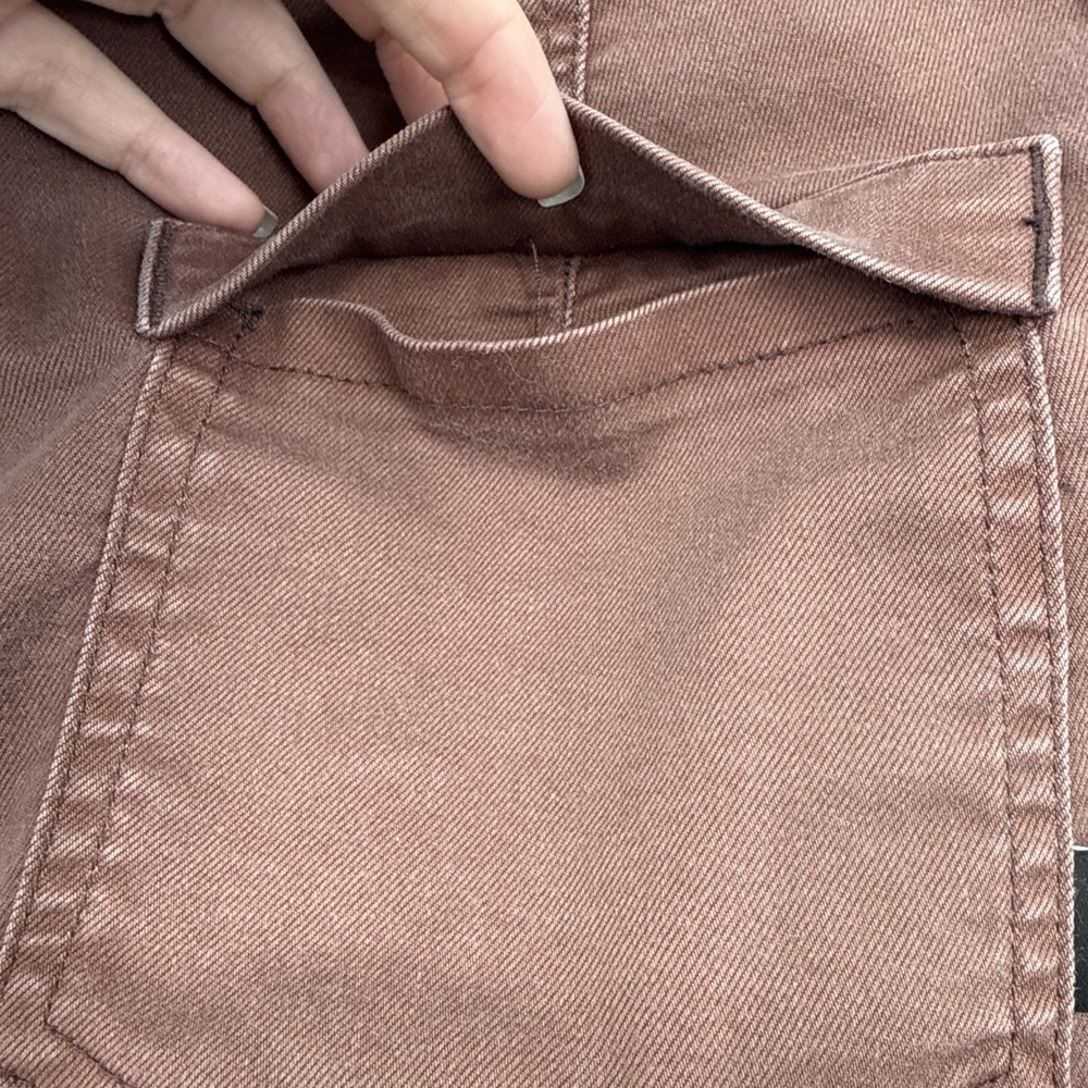 PrAna Kayla Crop Chino Pants Women's 10 Mid Rise Brown Hiking Durable Slit Hem - Picture 5 of 8